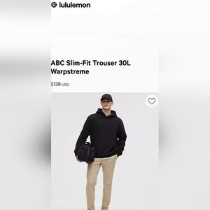 Lululemon ABC Slim Fit Trouser *Warpstreme Taupe 31×30L